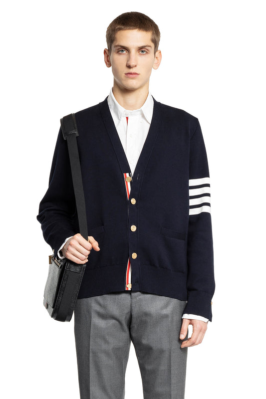 THOM BROWNE MAN BLUE KNITWEAR