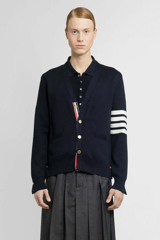 THOM BROWNE MAN BLUE KNITWEAR