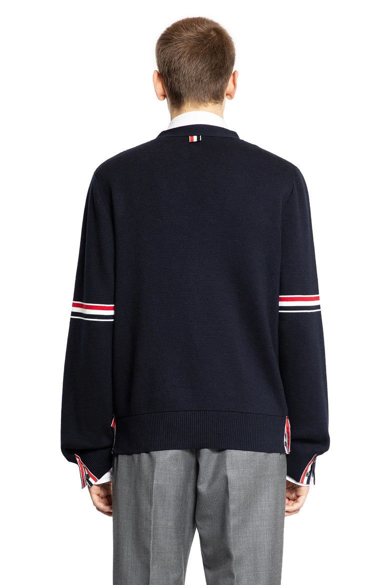 THOM BROWNE MAN BLUE KNITWEAR - Antonioli.eu