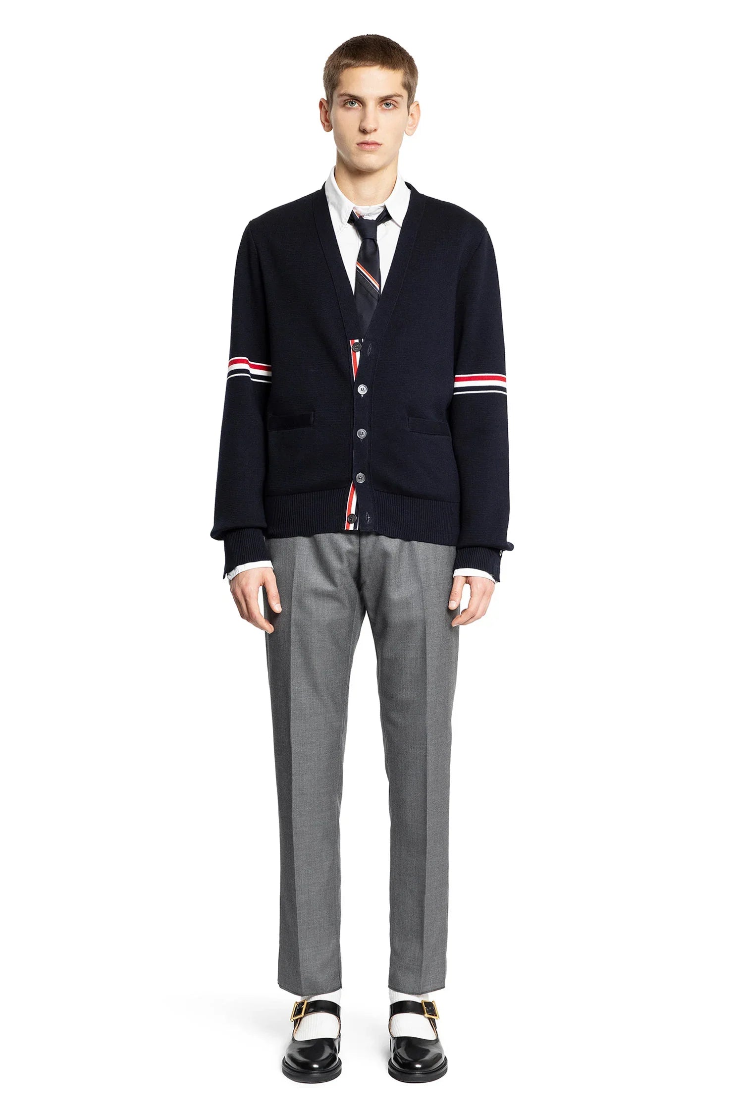 THOM BROWNE MAN BLUE KNITWEAR - Antonioli.eu