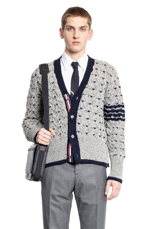 THOM BROWNE MAN GREY KNITWEAR