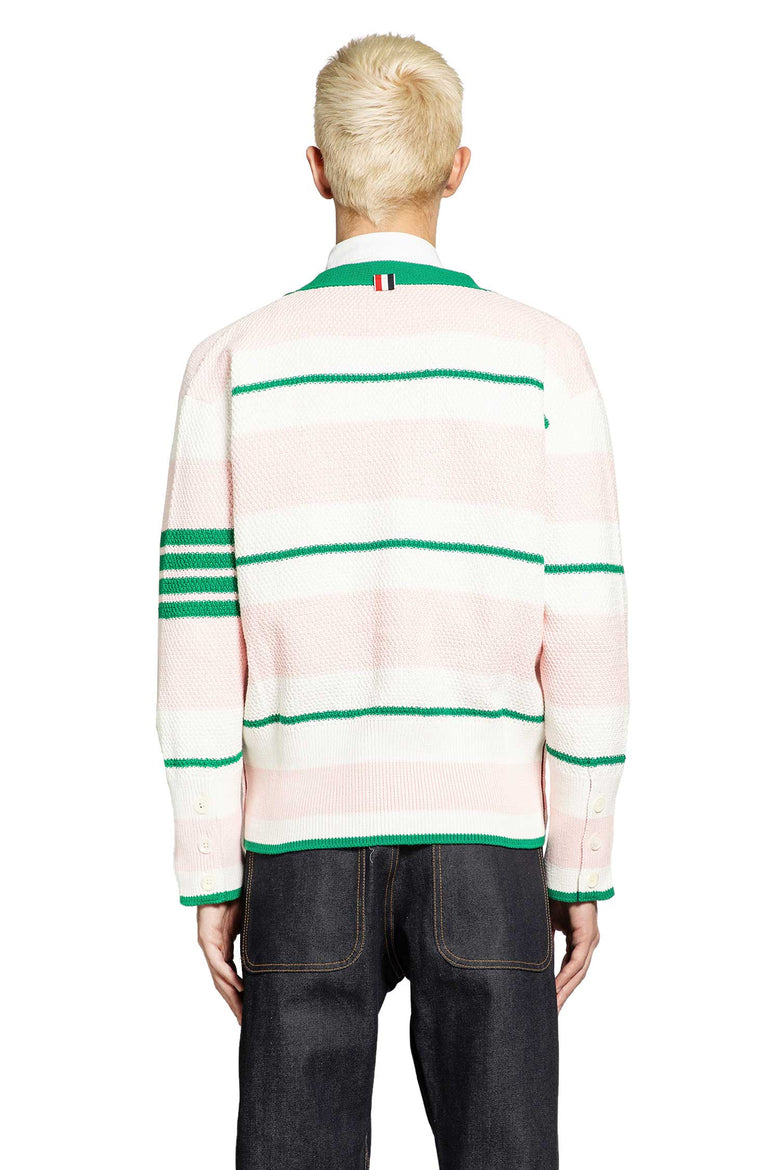 THOM BROWNE Striped Cardigan man