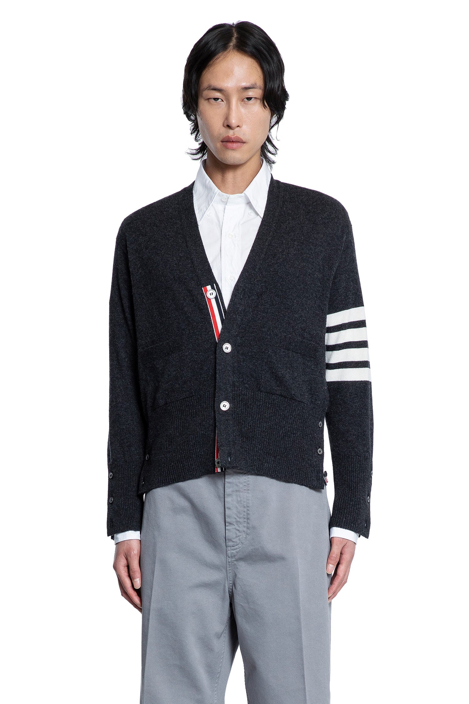 THOM BROWNE MAN GREY KNITWEAR - Antonioli.eu