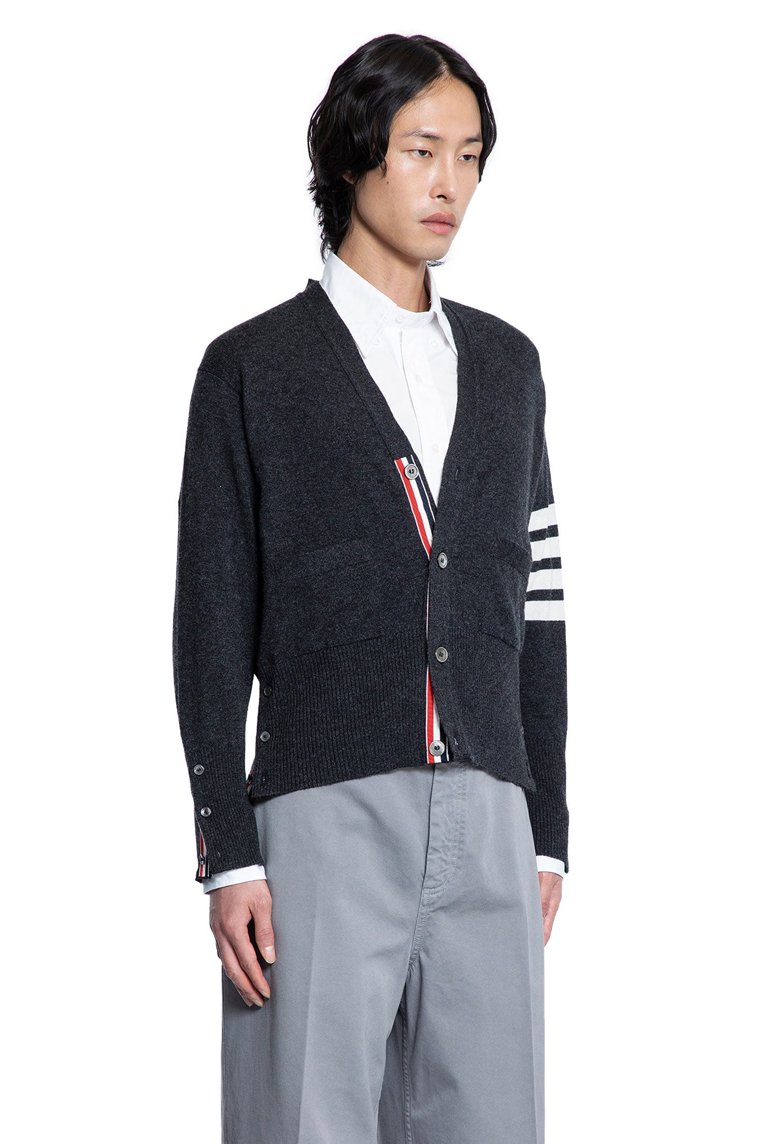 THOM BROWNE MAN GREY KNITWEAR - Antonioli.eu