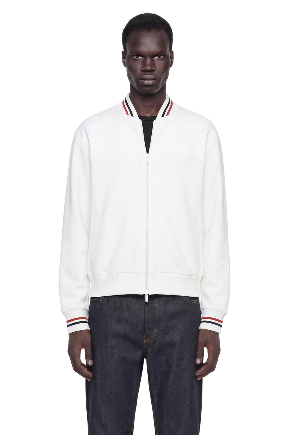 THOM BROWNE Stretch Viscose Knit 65 Bomber man