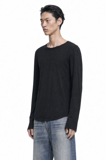 Shirttail Hem Long Sleeve T-Shirt