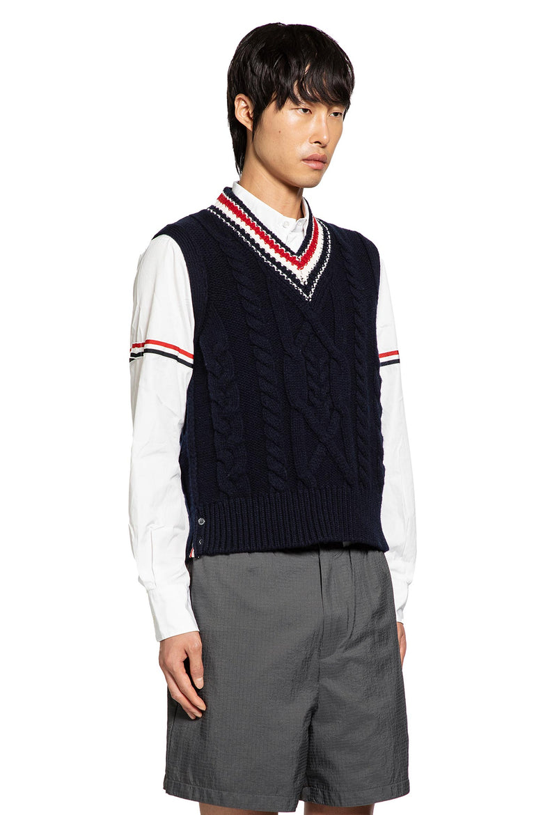 Aran Cable Stitch V-Neck vest
