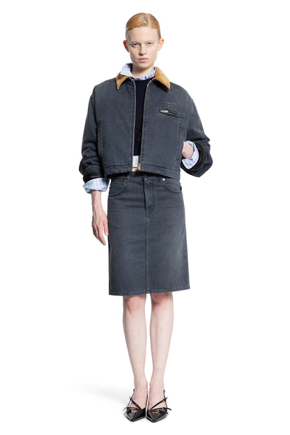 MIU MIU WOMAN GREY JACKETS