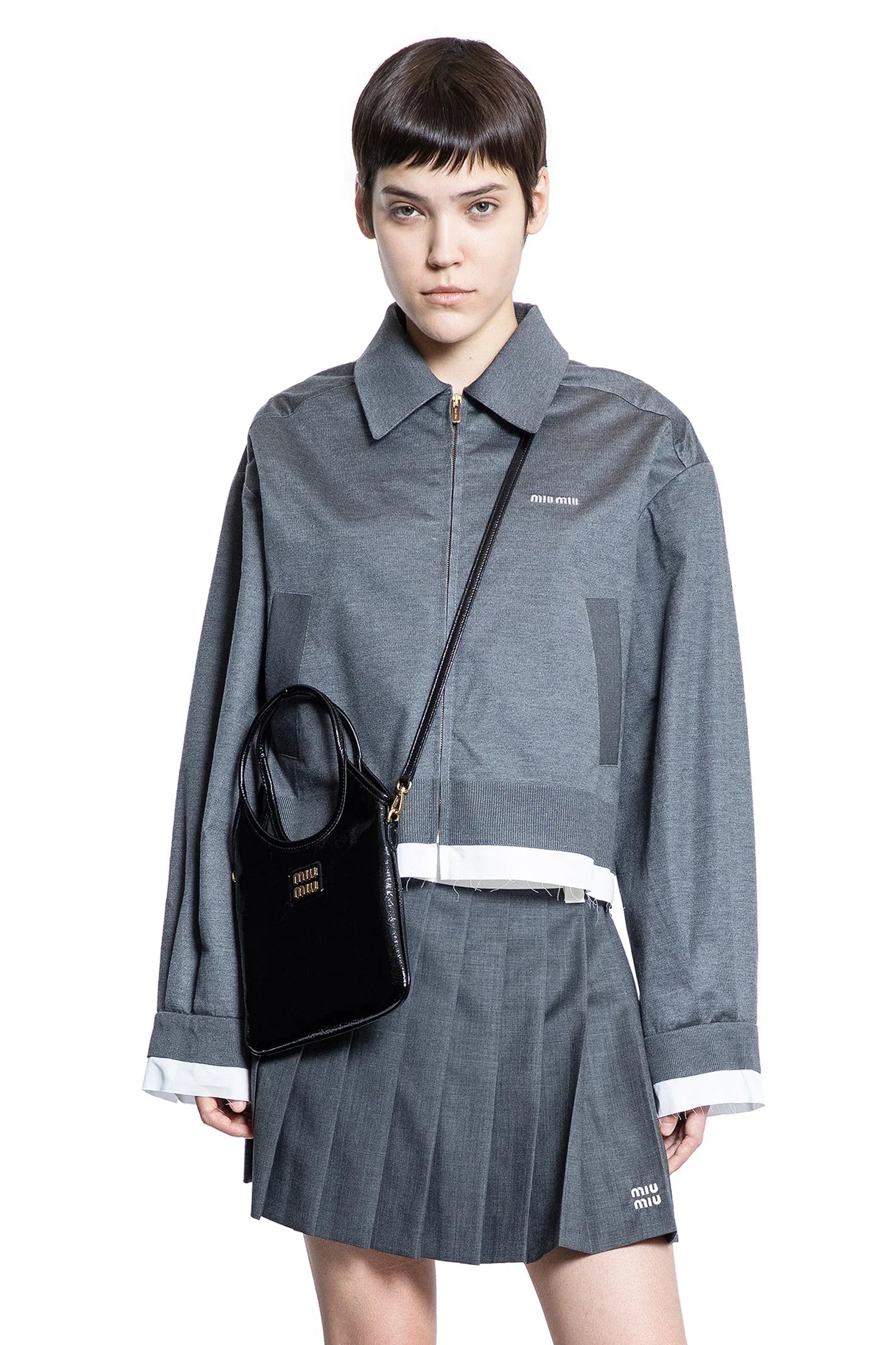 Stretch Silk Knit Blouson - Antonioli.eu