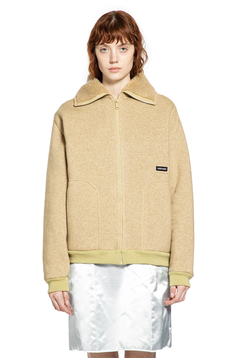 Cotton Fleece Zipper Blouson Jacket