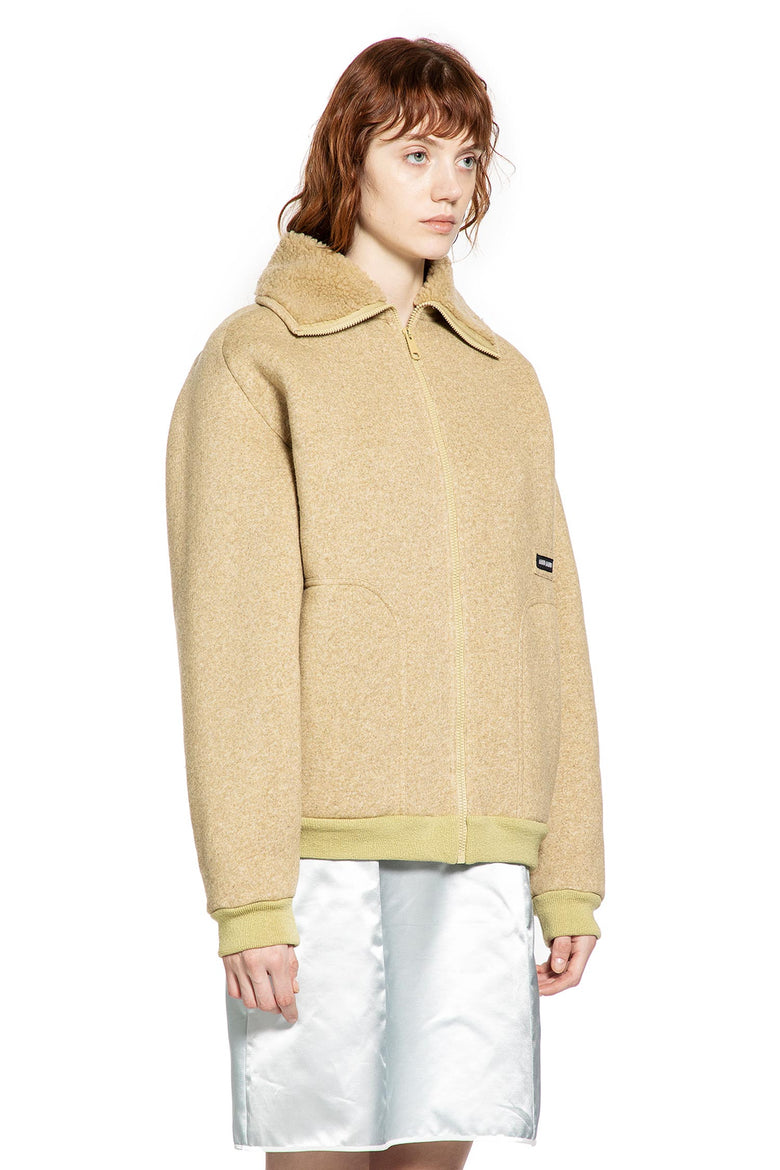 Cotton Fleece Zipper Blouson Jacket