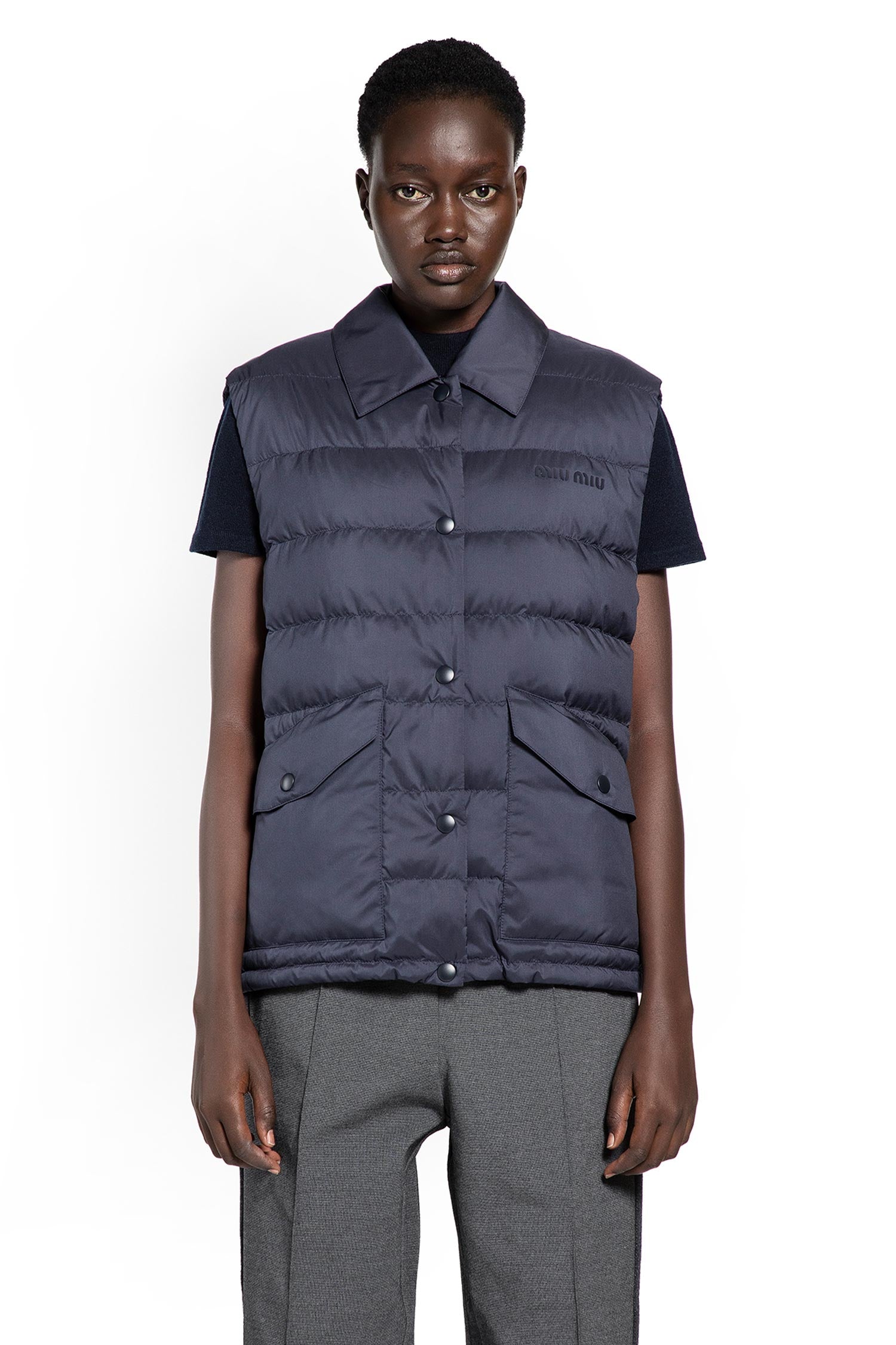 Technical Pongé Down Vest