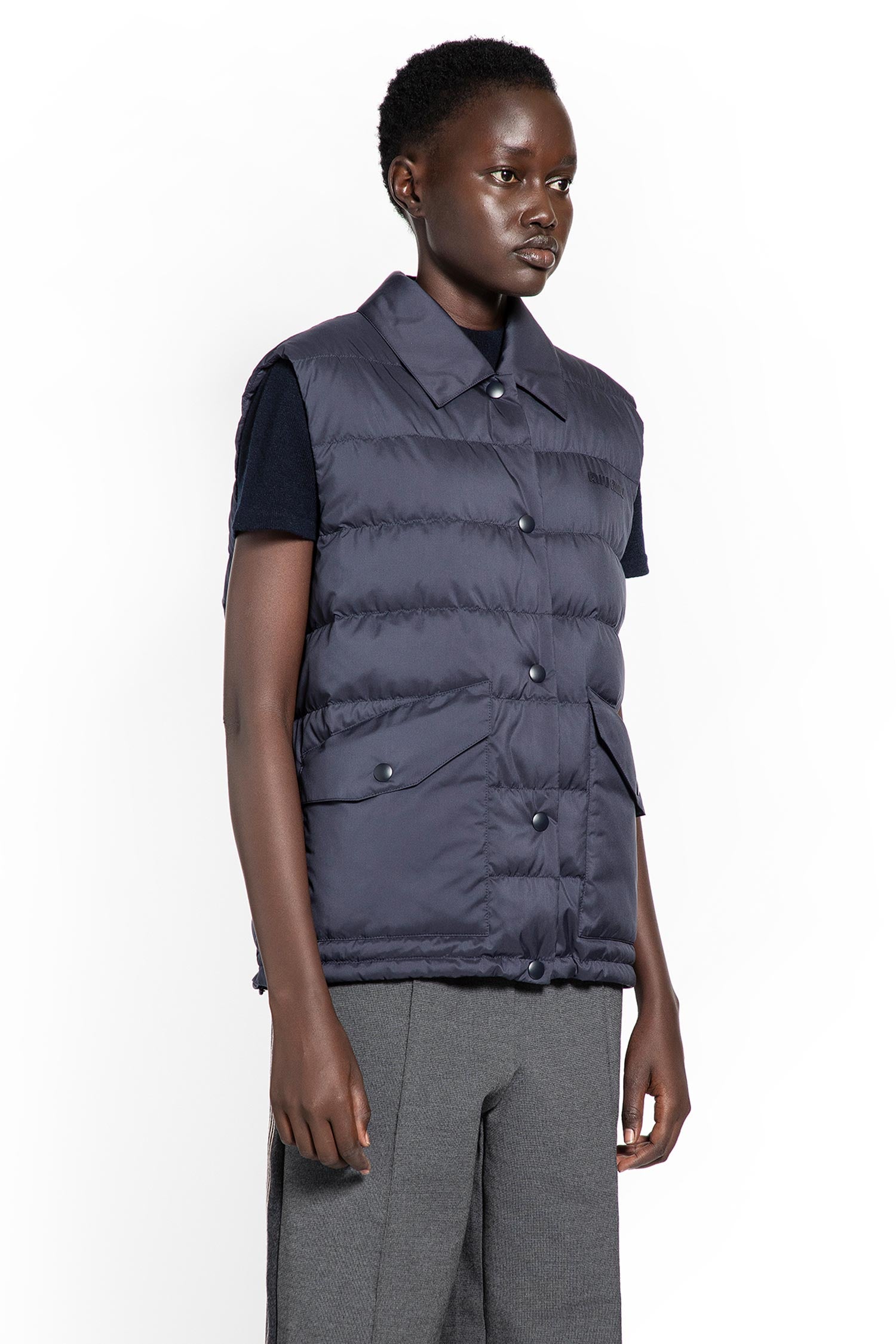Technical Pongé Down Vest