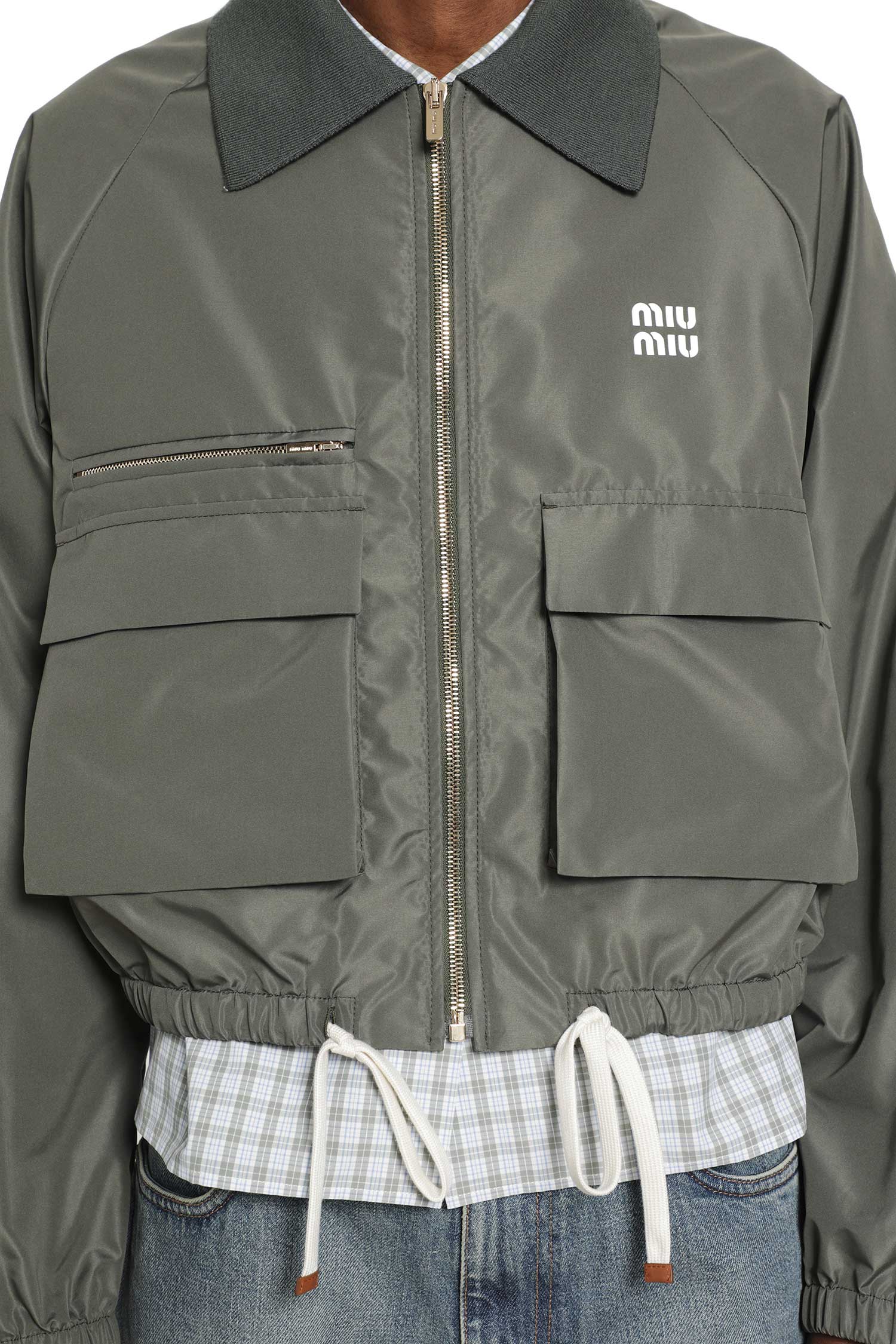 MIU MIU Technical Fabric Blouson Jacket woman