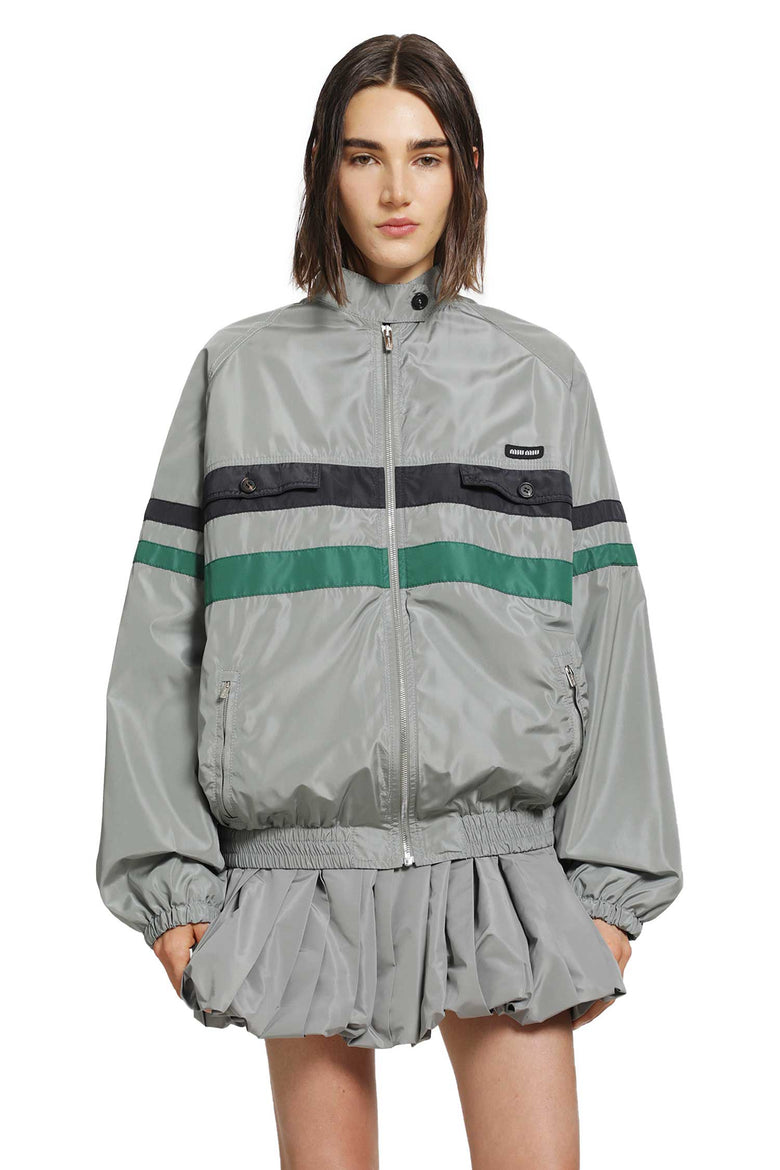 
              MIU MIU Technical Silk Jacket Track Jacket woman
            