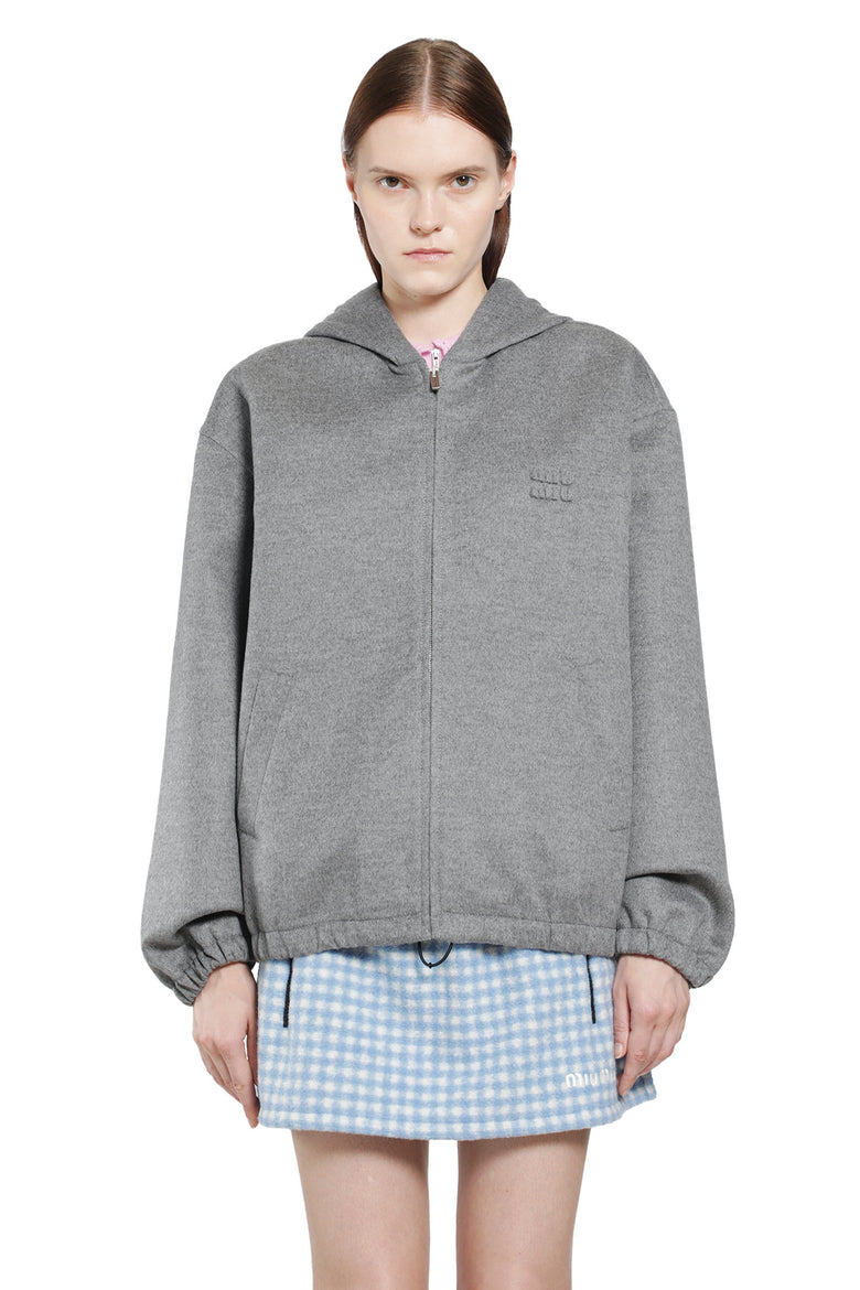 
              MIU MIU Cashmere Wool Zip-Up Hoodie woman
            