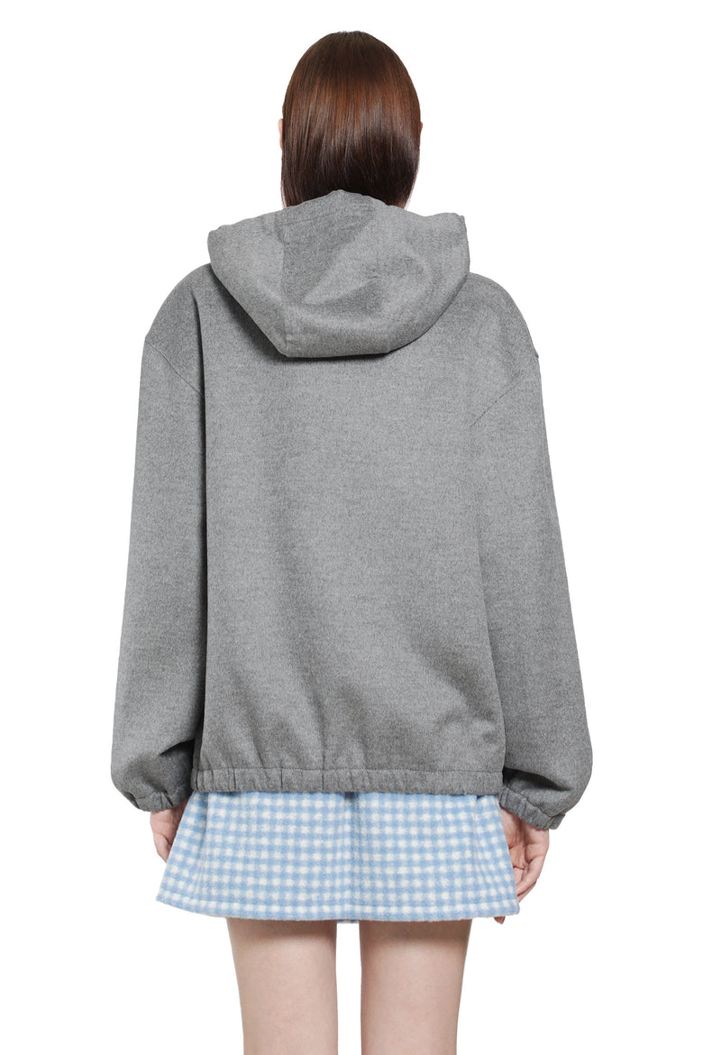 MIU MIU Cashmere Wool Zip-Up Hoodie woman