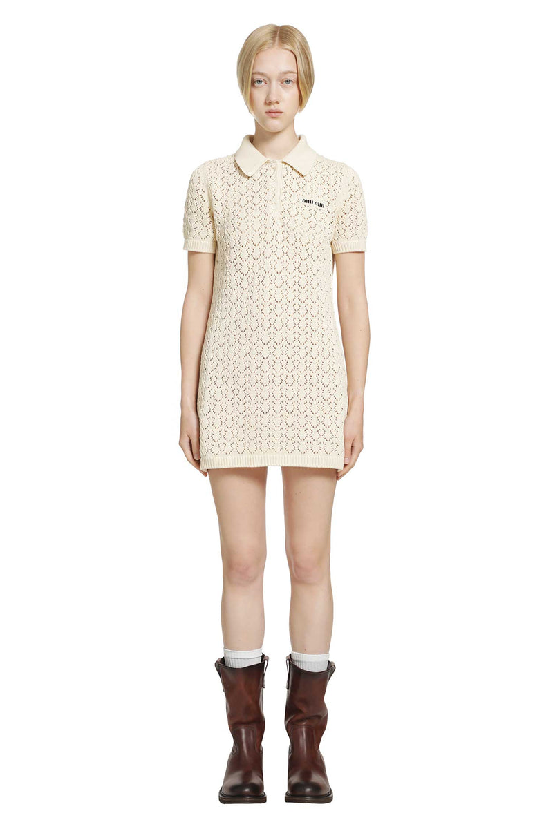 MIU MIU Cotton Polo Mini Dress woman