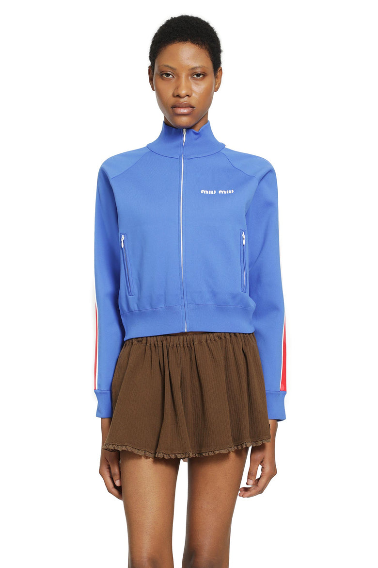 
              MIU MIU Tehcnical Yarn Zipper Sweatshirt woman
            
