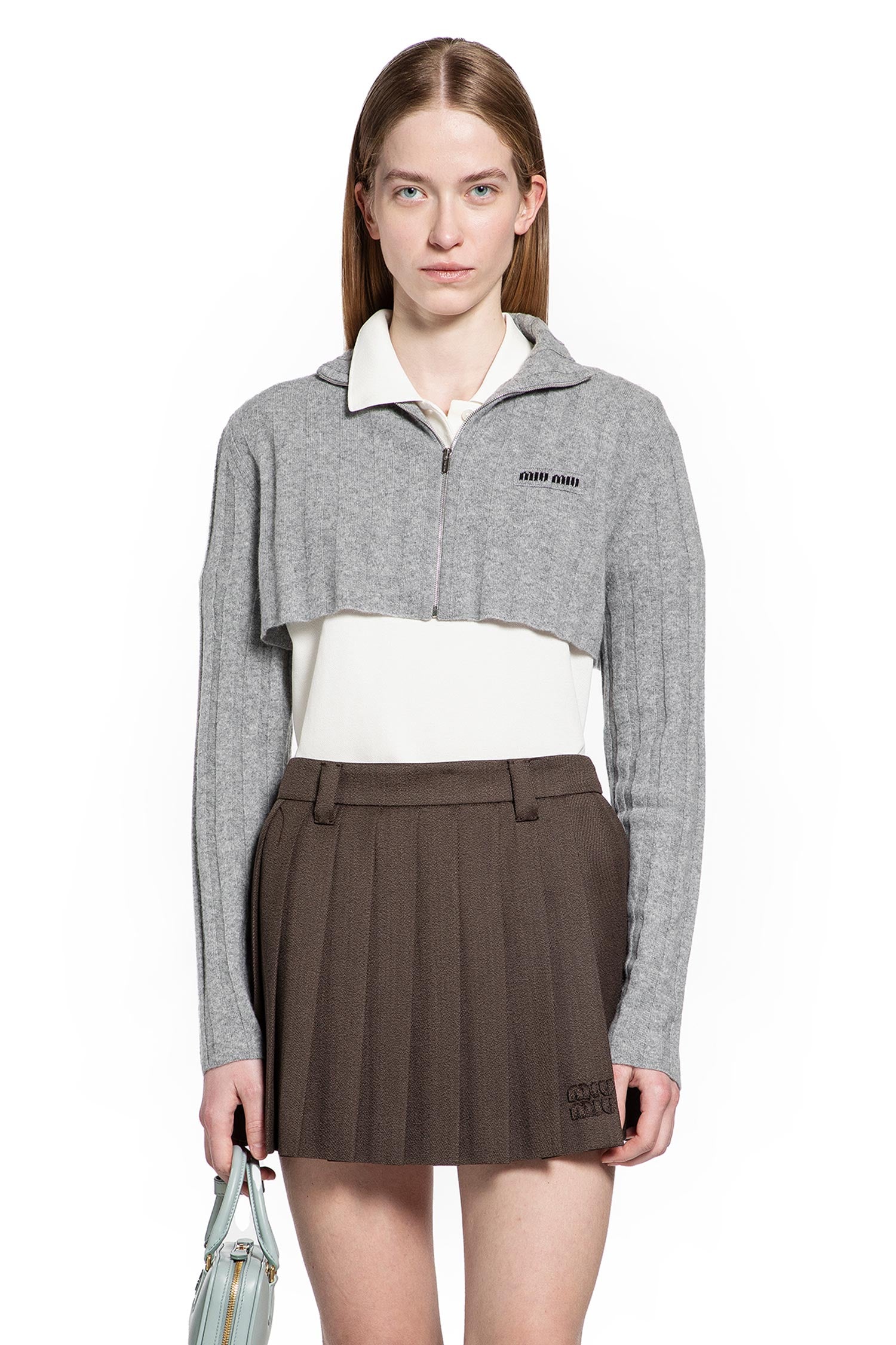 Cropped Wool And Cashmere Cardigan