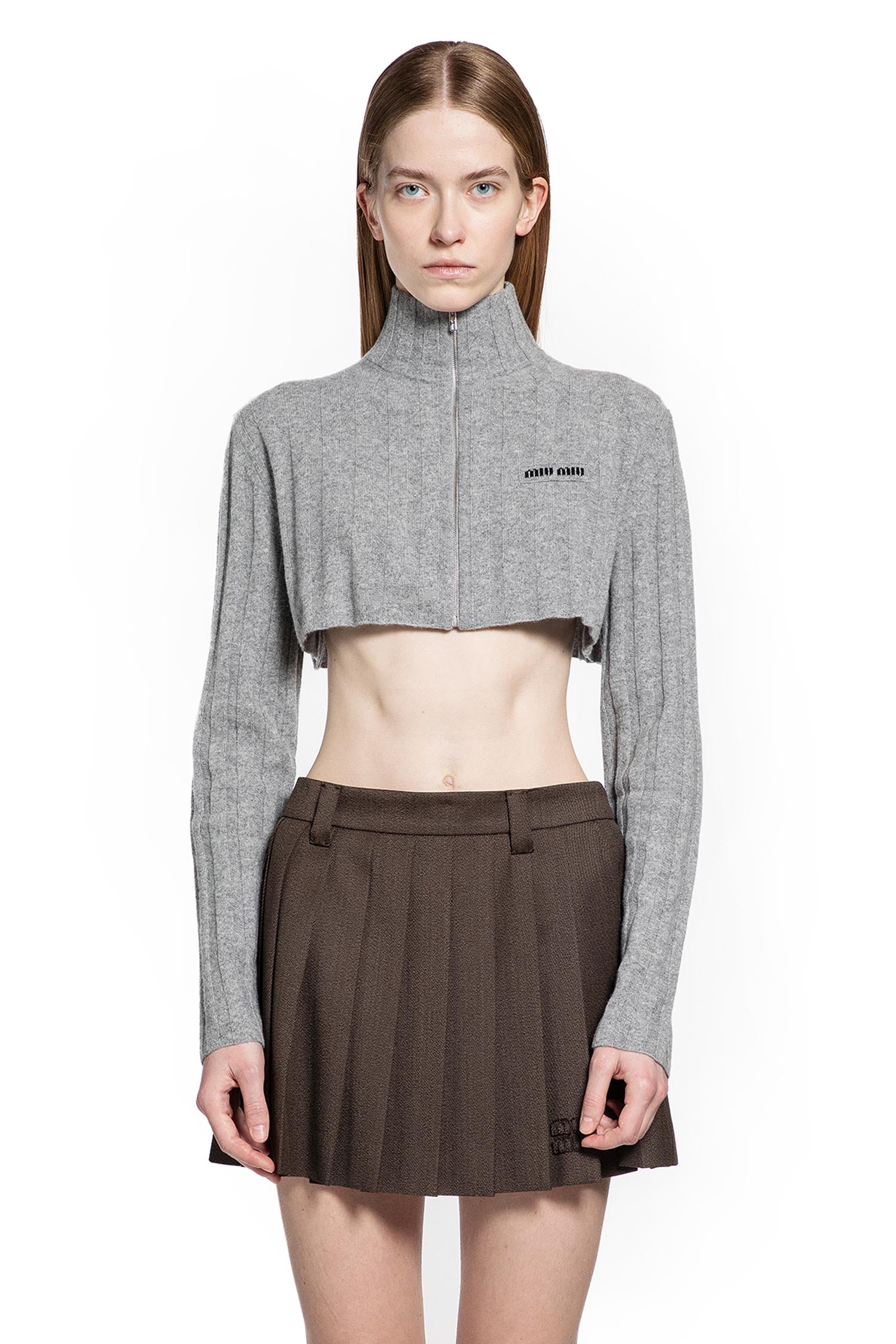 Cropped Wool And Cashmere Cardigan