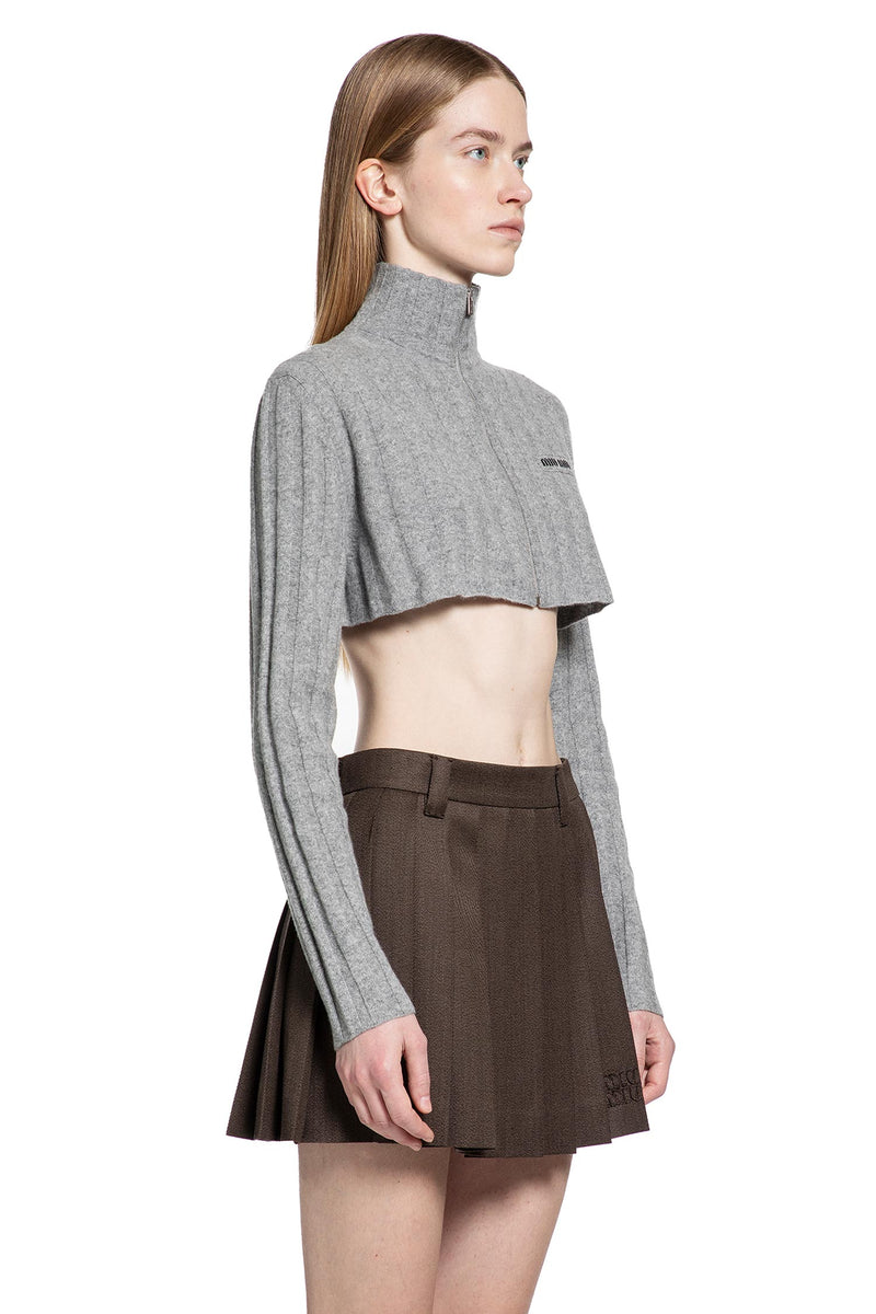 Cropped Wool And Cashmere Cardigan