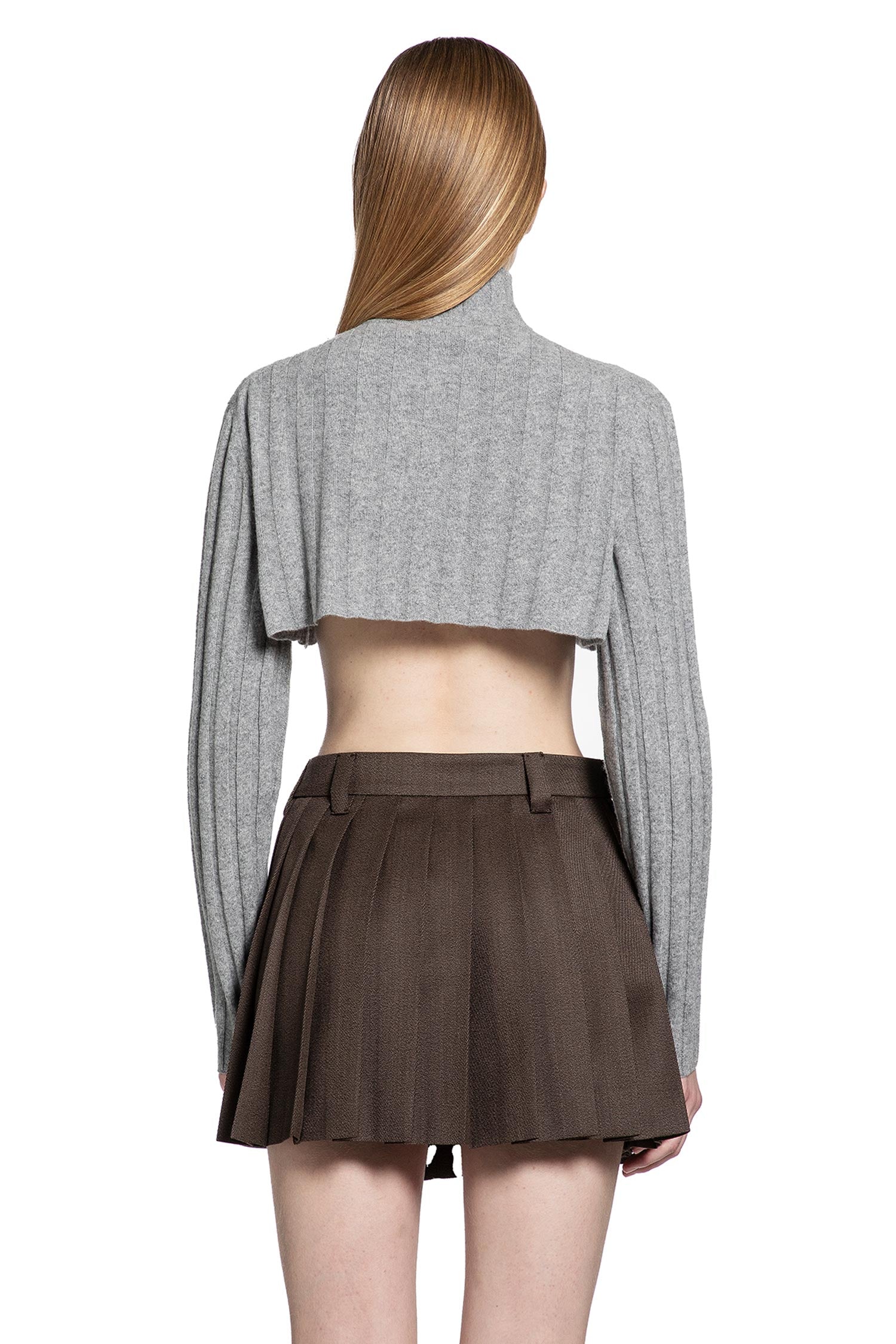 Cropped Wool And Cashmere Cardigan