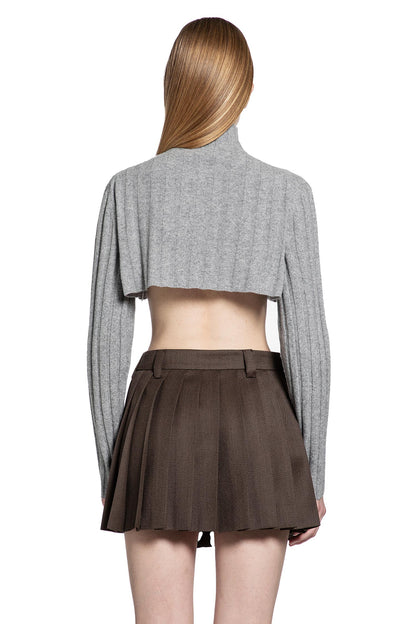 Cropped Wool And Cashmere Cardigan