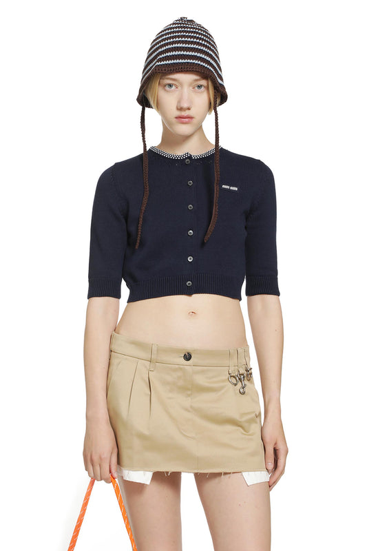Cotton Cropped Cardigan