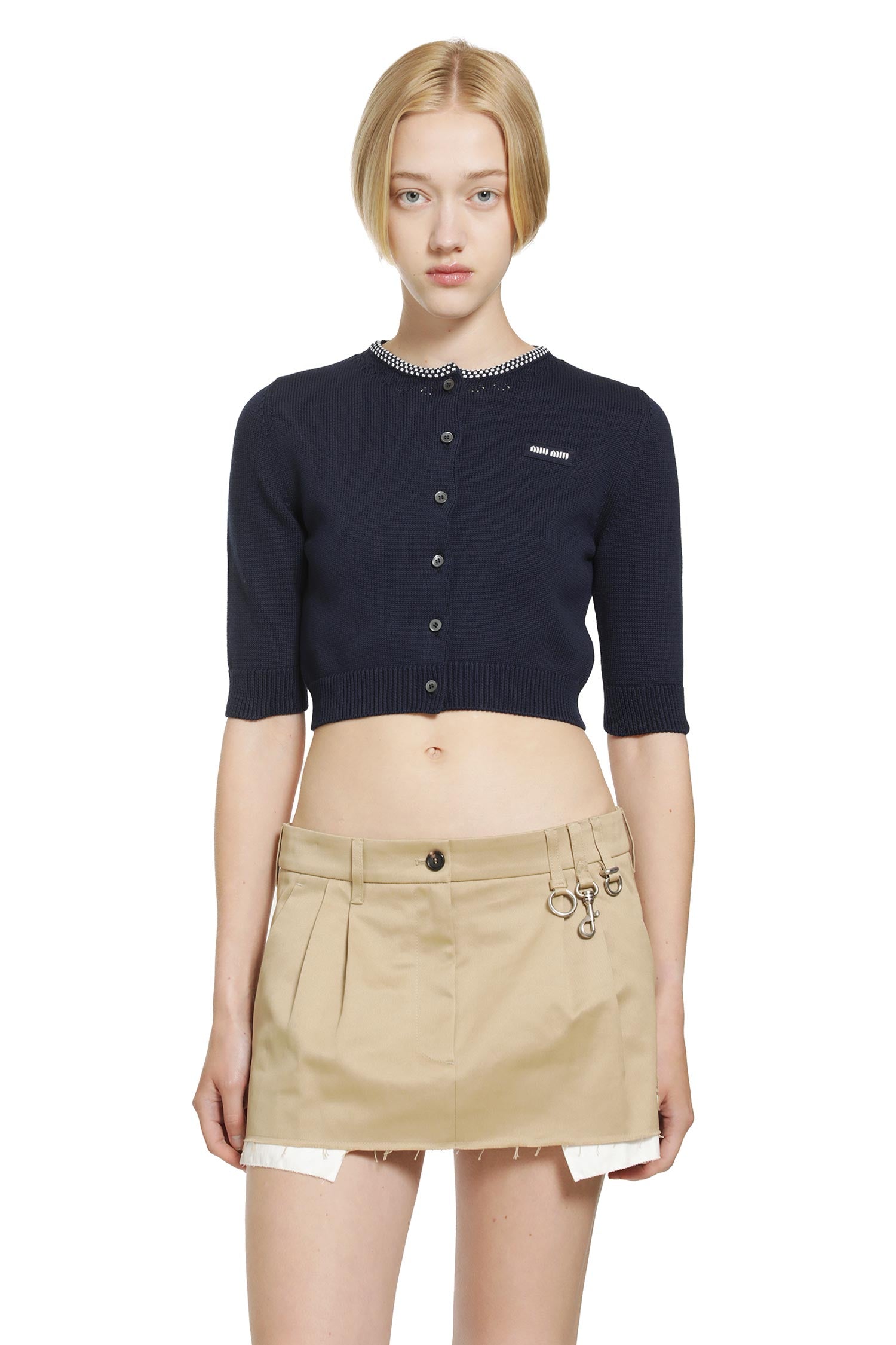 Cotton Cropped Cardigan