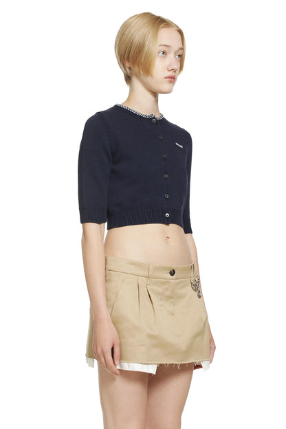 Cotton Cropped Cardigan