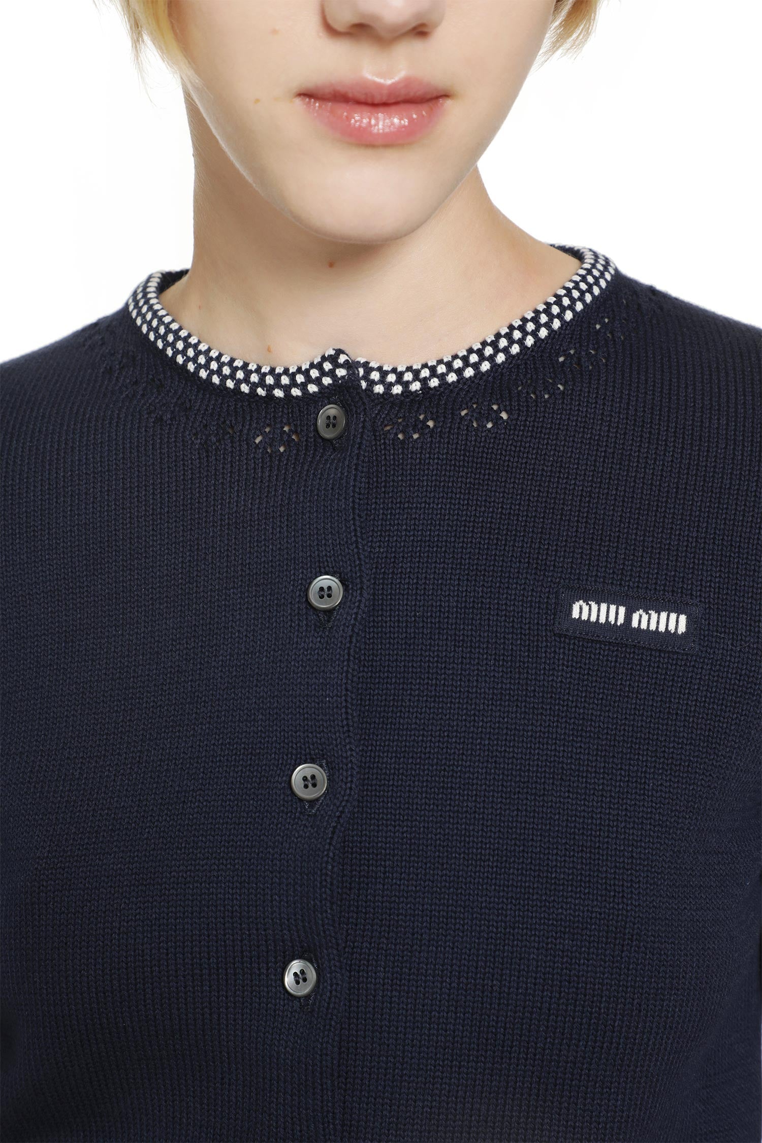 Cotton Cropped Cardigan