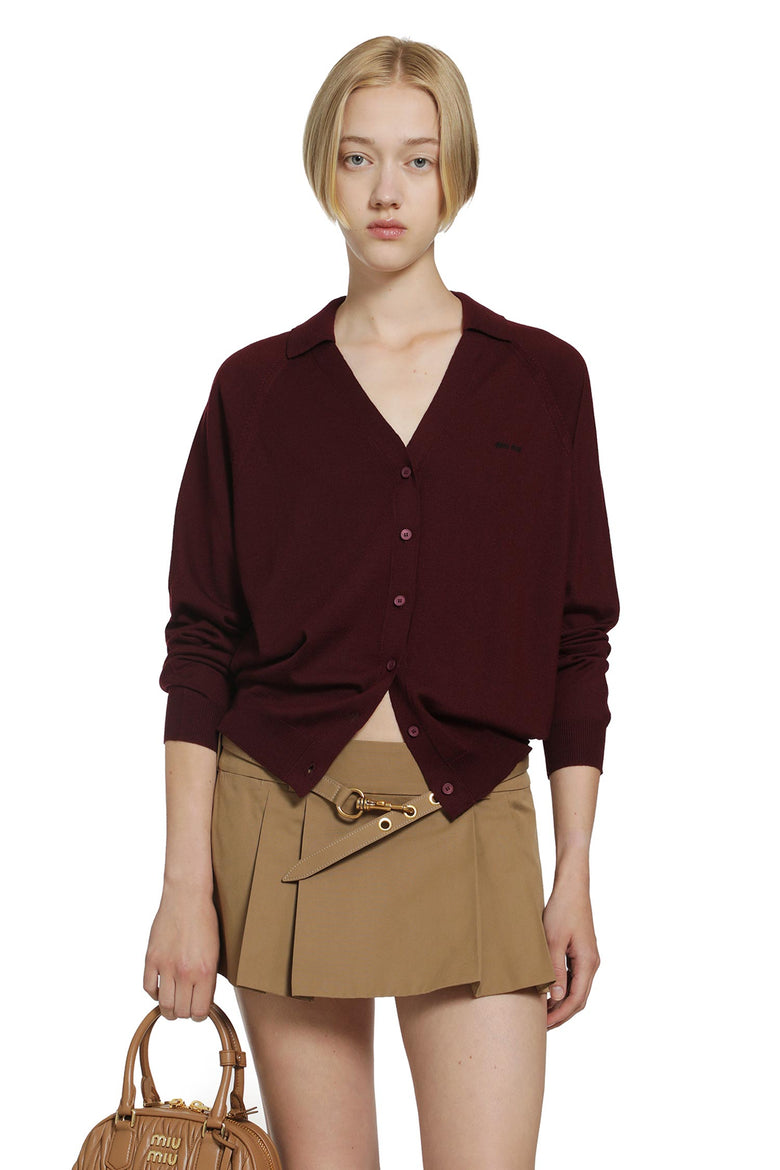MIU MIU Wool Polo Sweater woman
