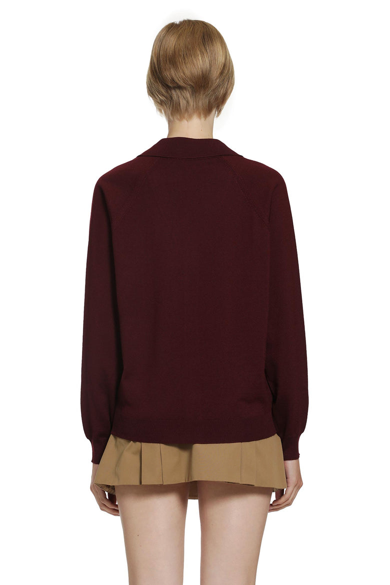 MIU MIU Wool Polo Sweater woman