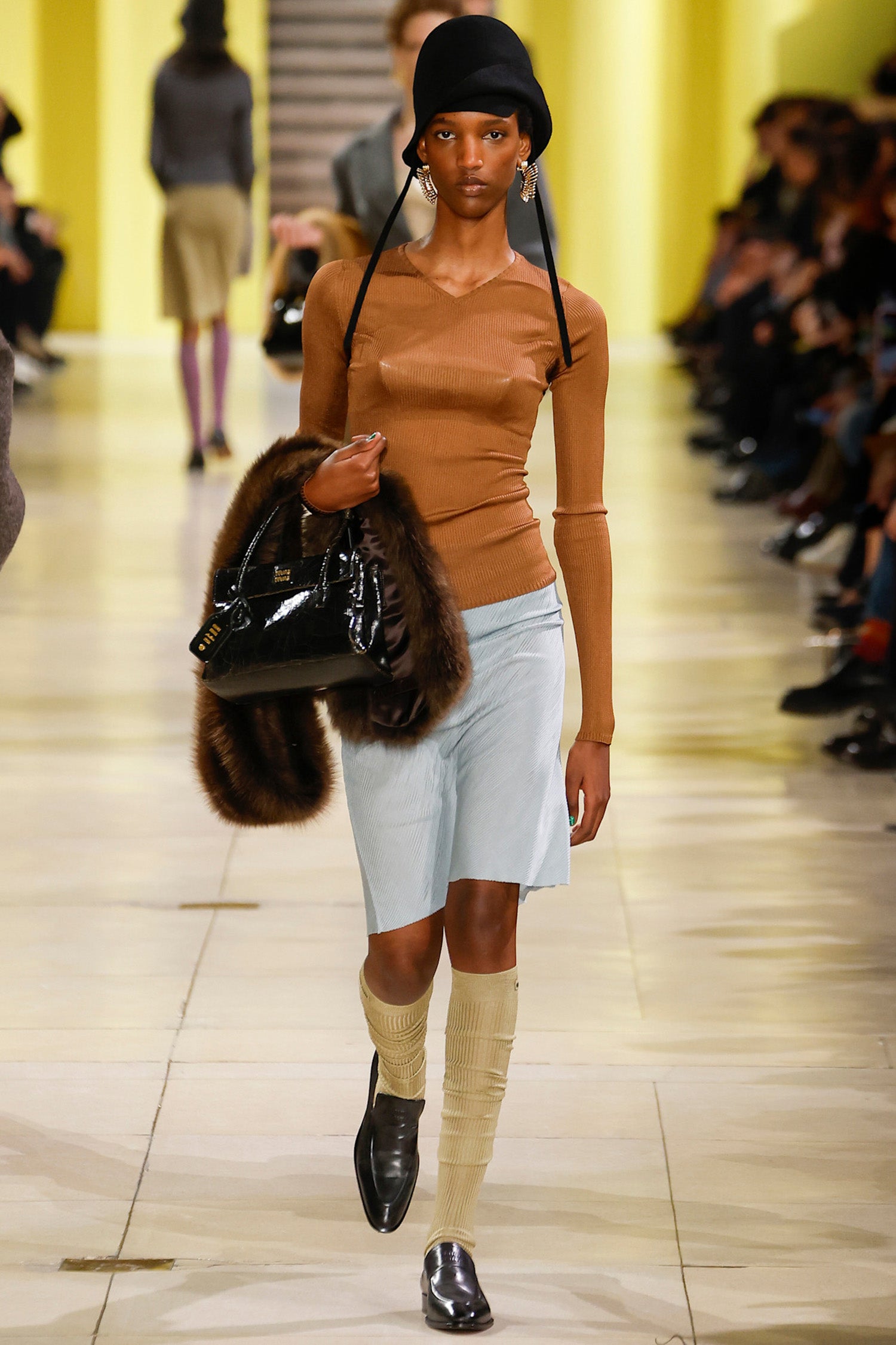 Silk Knit Midi Skirt