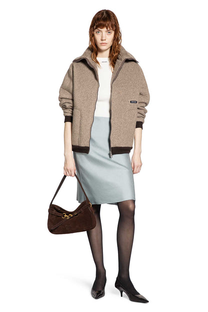 Silk Knit Midi Skirt