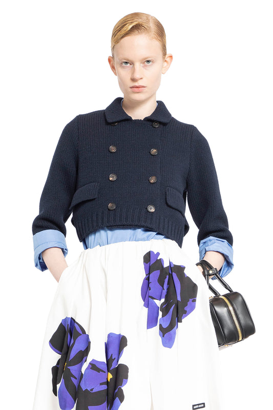 MIU MIU WOMAN BLUE JACKETS