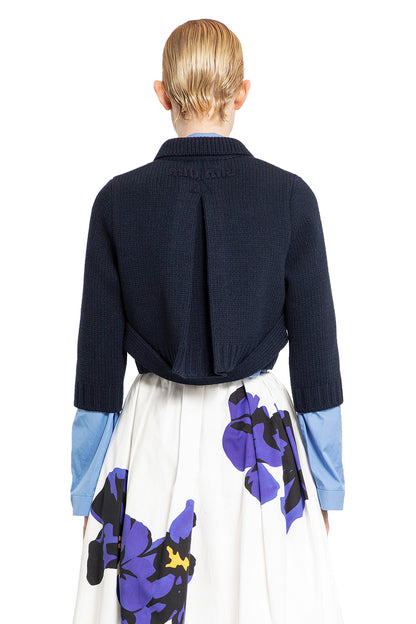 MIU MIU WOMAN BLUE JACKETS