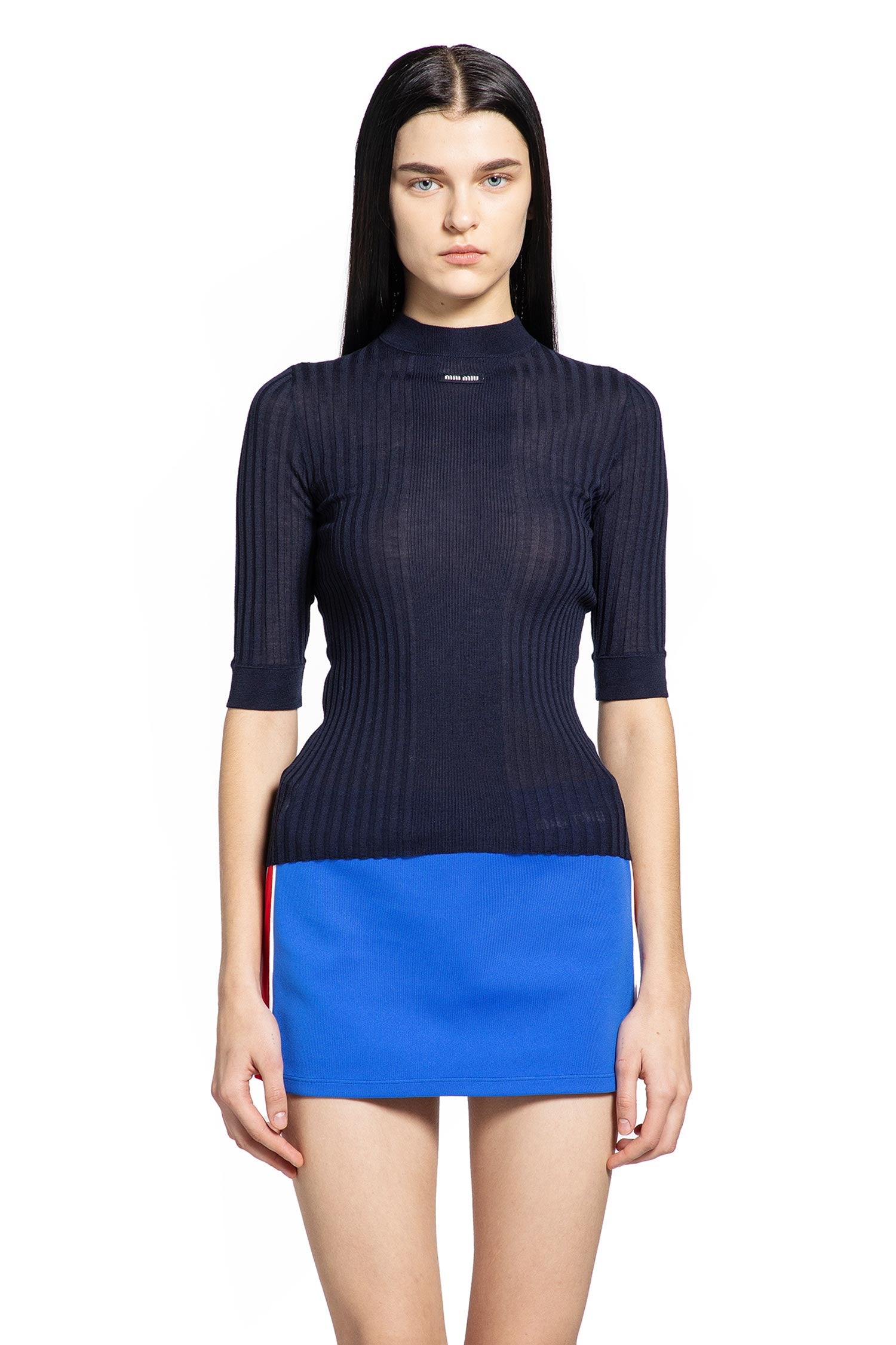 Ribbed-Knit Wool Top