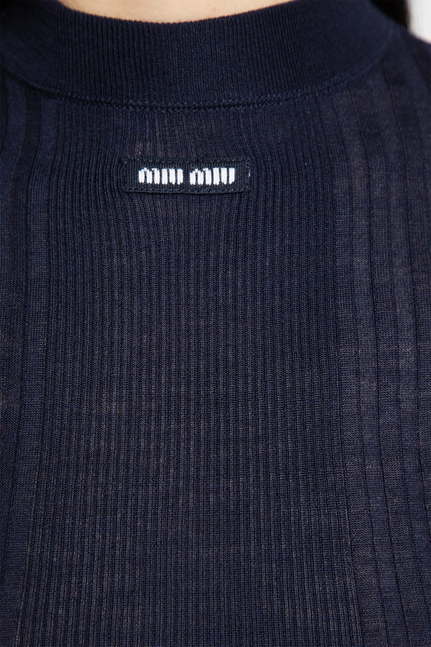 Ribbed-Knit Wool Top