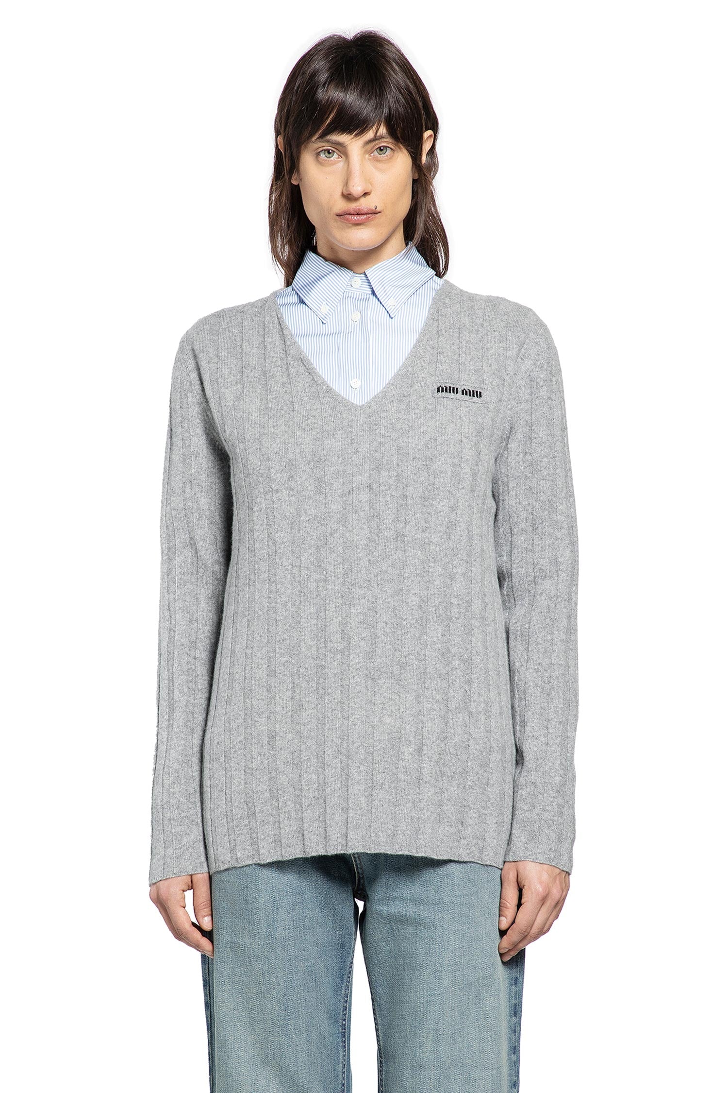 Wool and Cashmere V-Neck Sweater