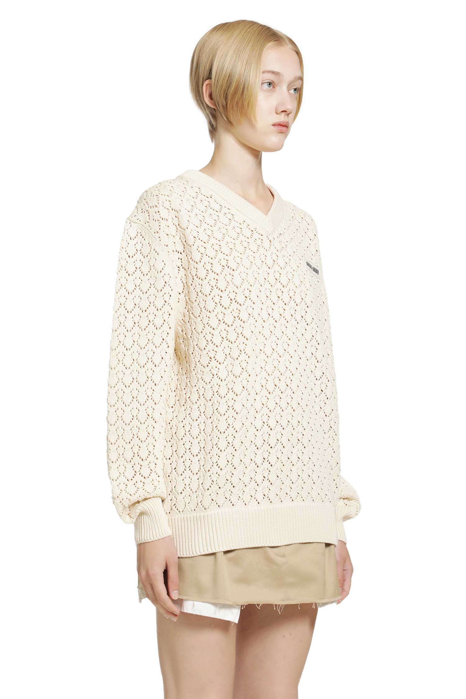 Cotton V-neck Sweater