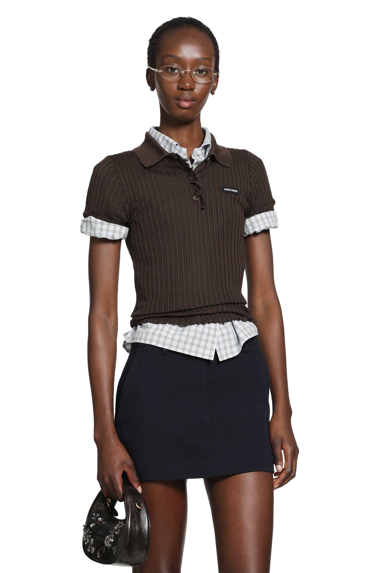 Silk Knit Polo Shirt