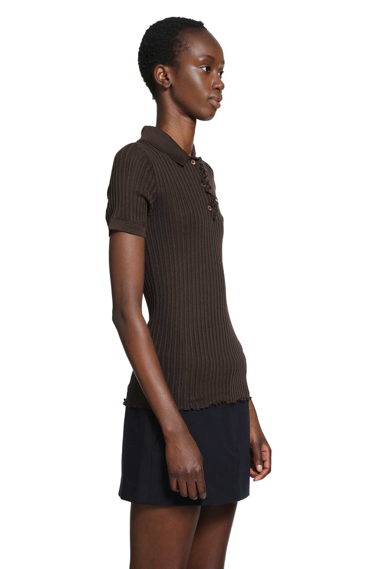 
              MIU MIU Silk Knit Polo Shirt woman
            