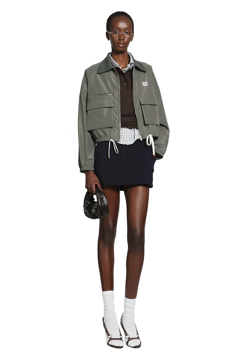MIU MIU Silk Knit Polo Shirt woman