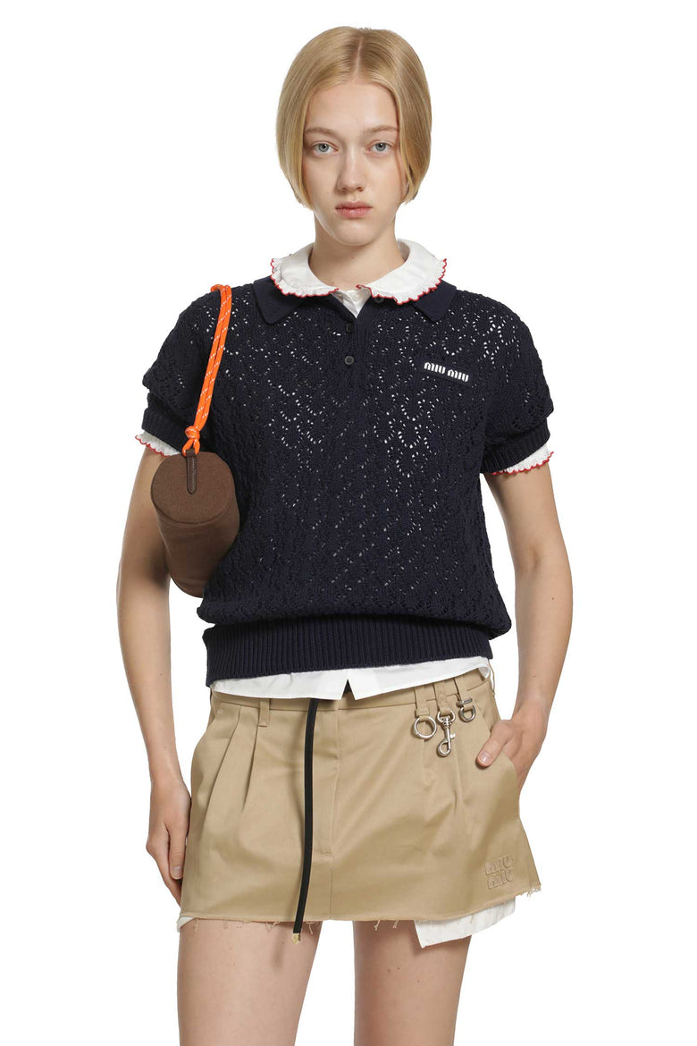 MIU MIU Cotton Polo Shirt woman