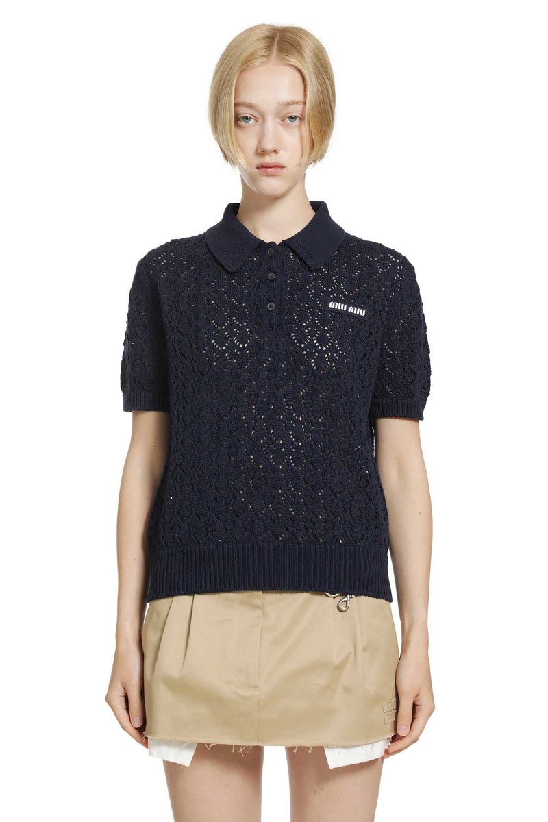 MIU MIU Cotton Polo Shirt woman