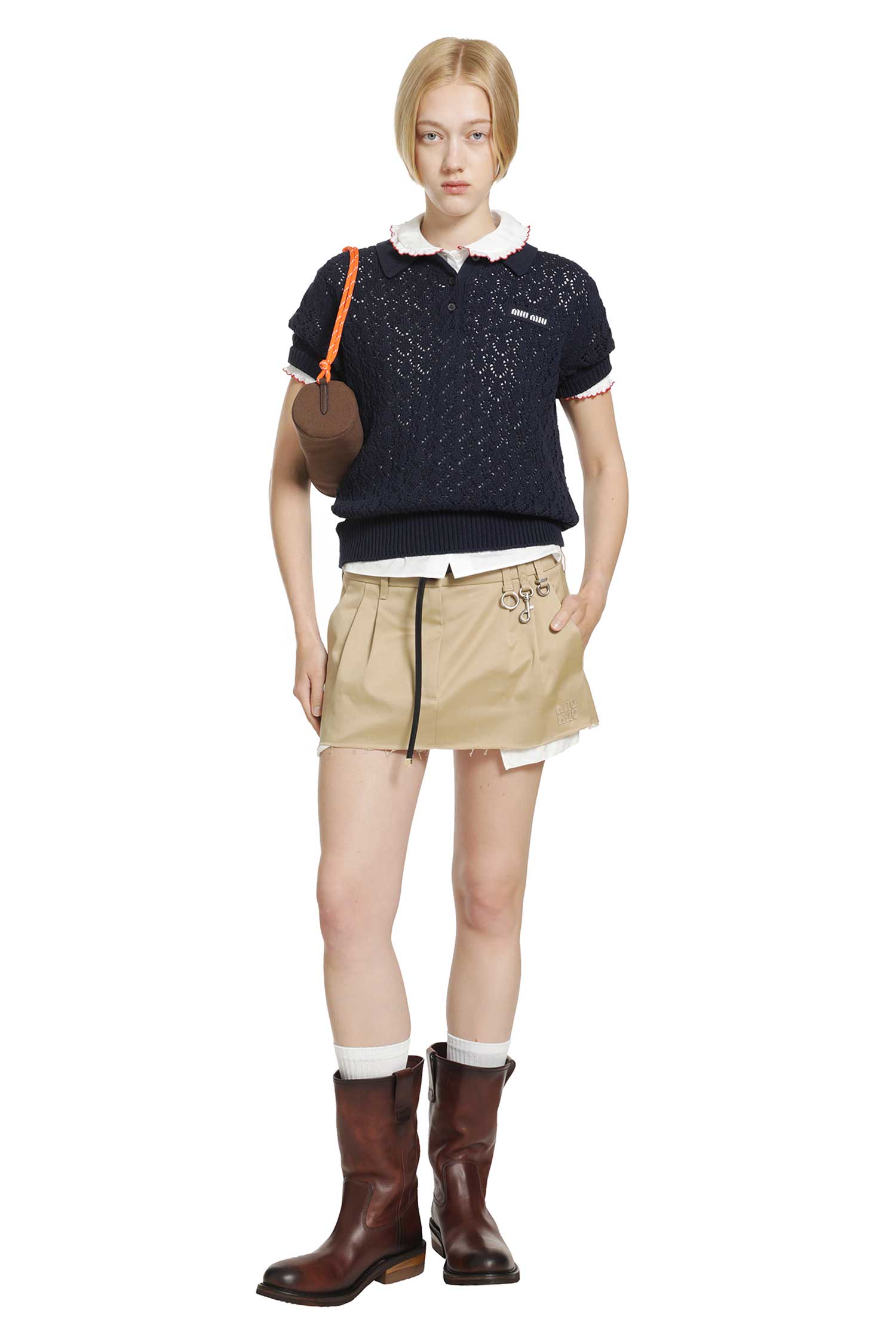 MIU MIU Cotton Polo Shirt woman