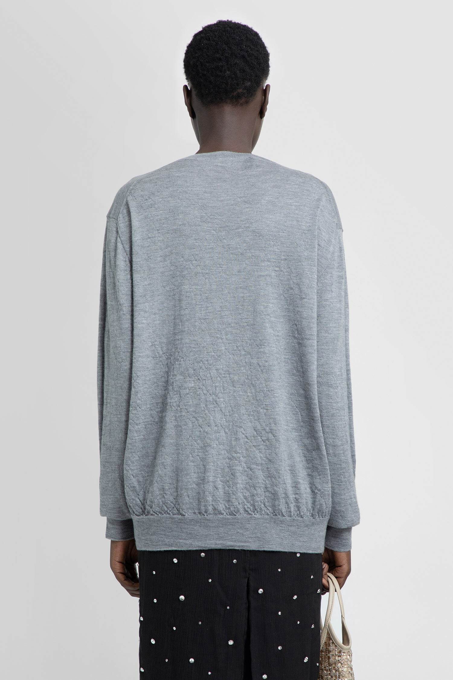 MIU MIU WOMAN GREY KNITWEAR