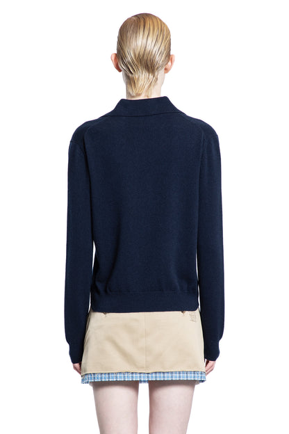 MIU MIU WOMAN BLUE KNITWEAR